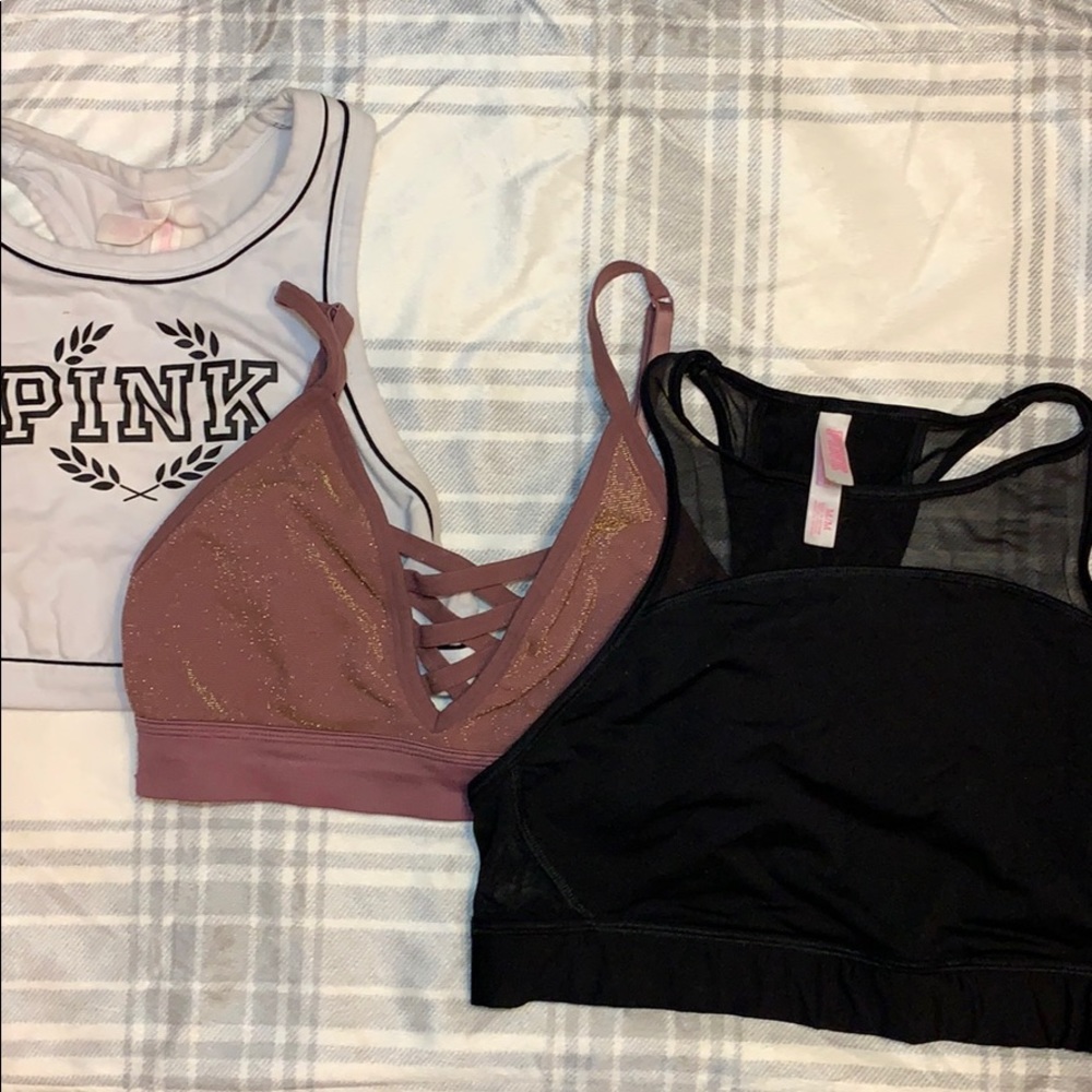 PINK bralette trio